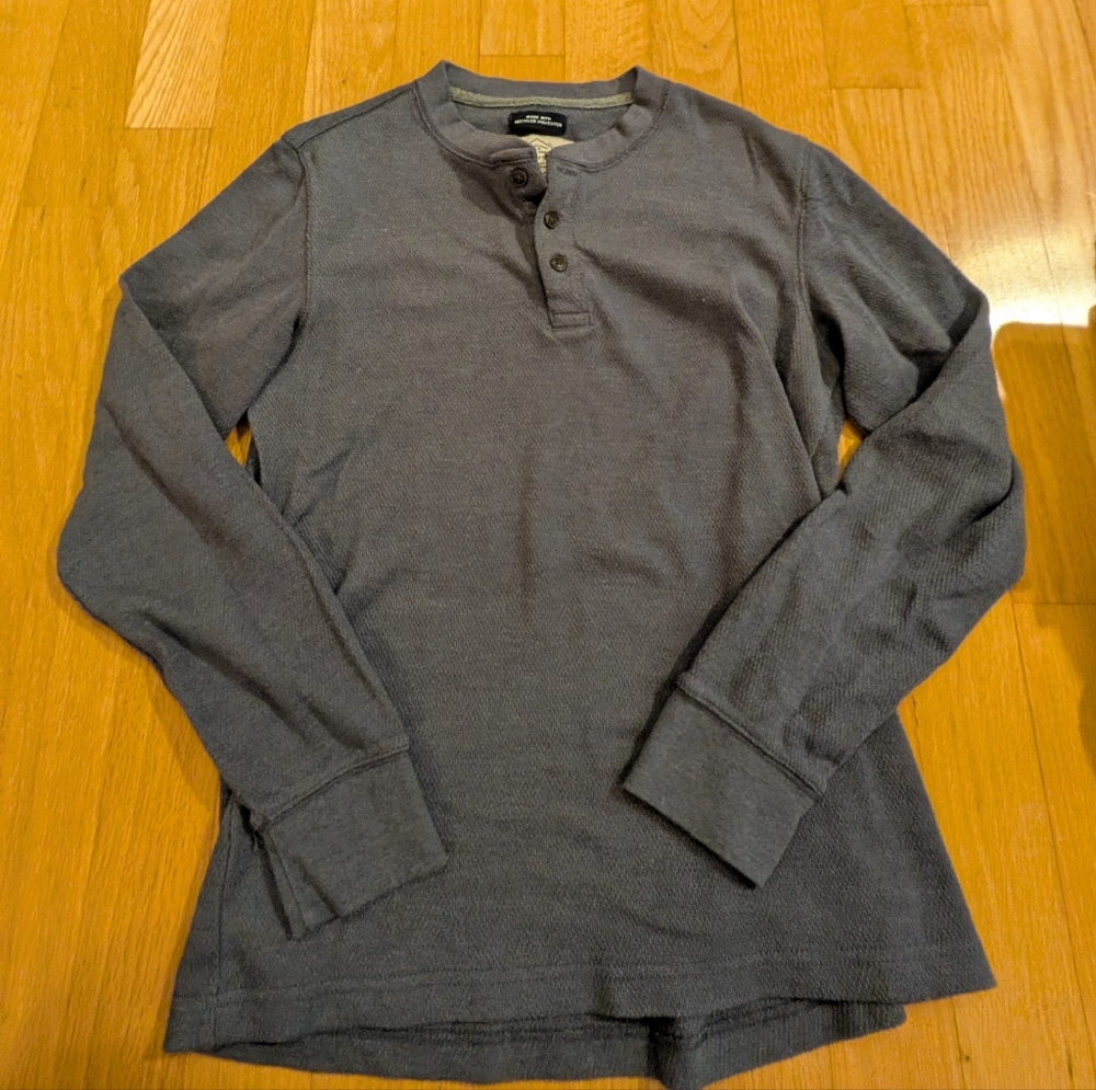 St. John's Bay Blue Long Sleeve Henley